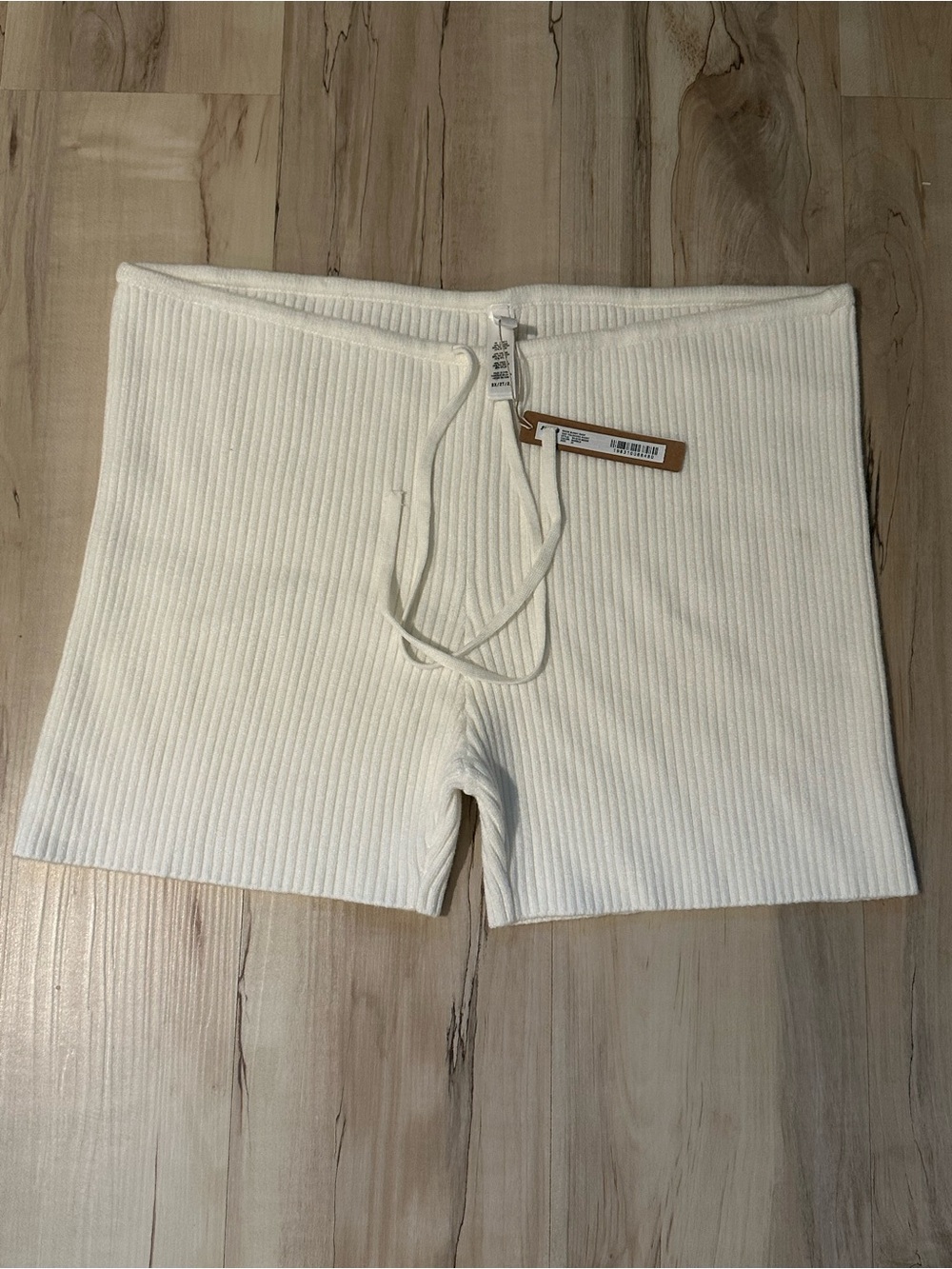 SKIMS Snow Bunny Shop Knit Foldover Shorts in Marble - NWT